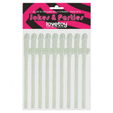 Willy Straws Glow in the Dark 9 Pack – Glow in the Dark Straws > Novelties > Party Supplies - Tophatter Daily Deals