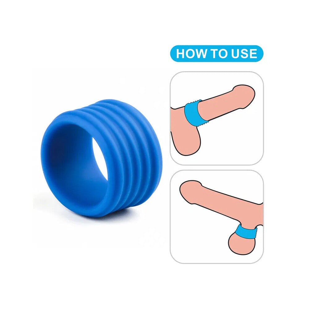 Deep Rib Grip Ring – Silicone Stretch Grip Ring > Cock Ring > Single - Tophatter Daily Deals