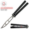 Aluminum Butterfly Knife Channel Balisong w/ Bushings - Lucha (clone) Black w Trainer (dull) Knife-Balisong - Tophatter Daily Deals