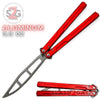Aluminum Butterfly Knife Channel Balisong w/ Bushings - Lucha (clone) Red w Trainer (dull) Knife-Balisong - Tophatter Daily Deals