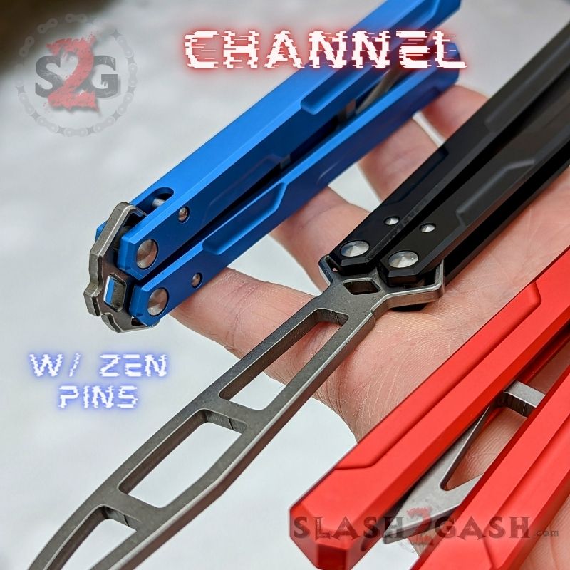 Aluminum Butterfly Knife Channel Balisong w/ Bushings - Lucha (clone) Knife-Balisong - Tophatter Daily Deals