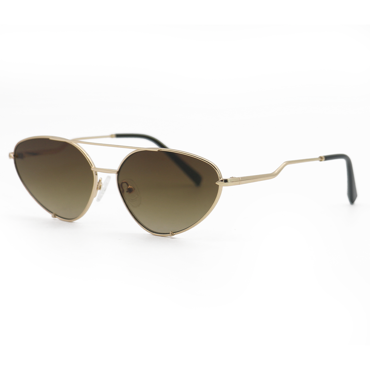 TopFoxx Lucky Star - Faded Brown & Gold Unisex Sunglasses Gold - Brown OS Sunglasses - Tophatter Daily Deals