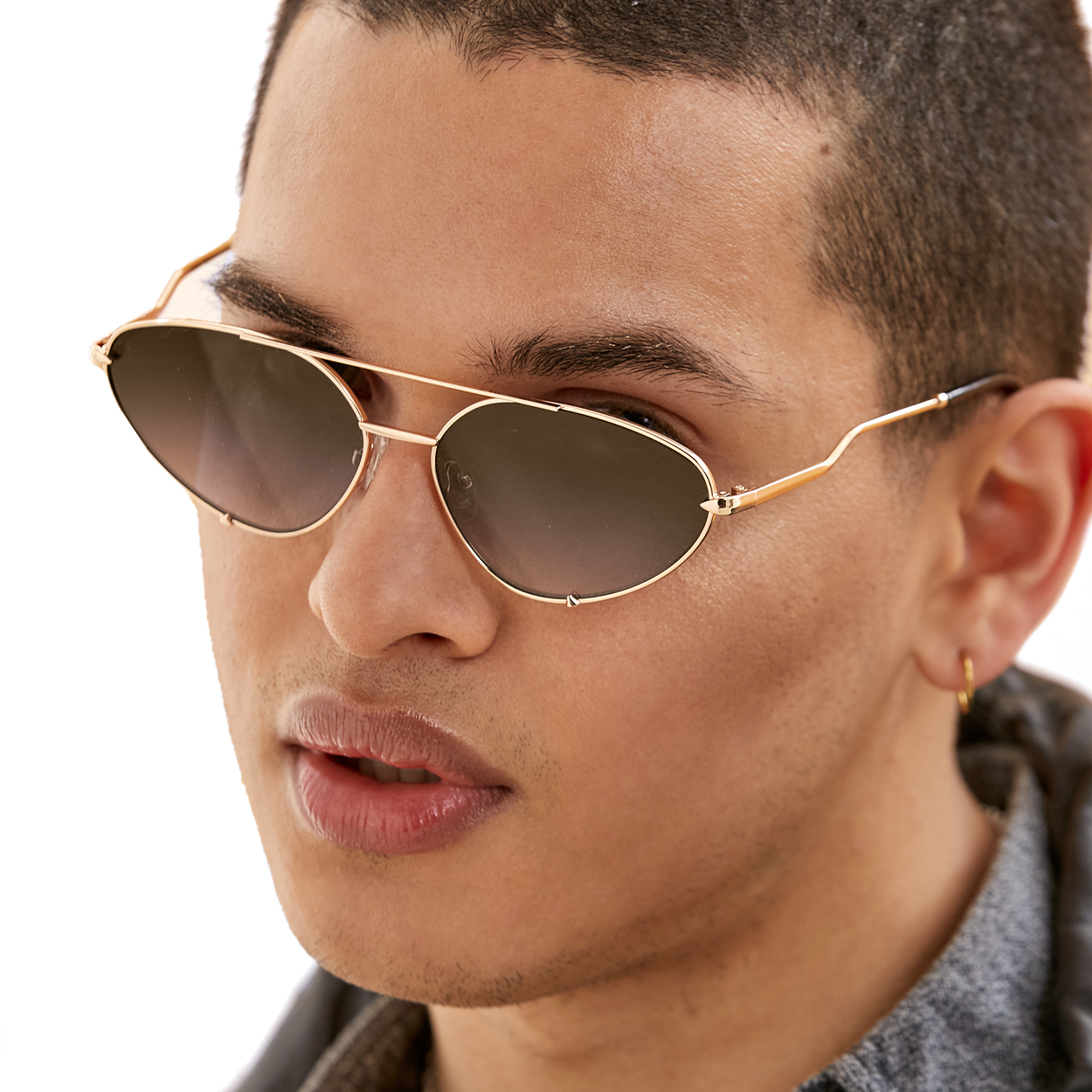 TopFoxx Lucky Star - Faded Brown & Gold Unisex Sunglasses Sunglasses - Tophatter Daily Deals