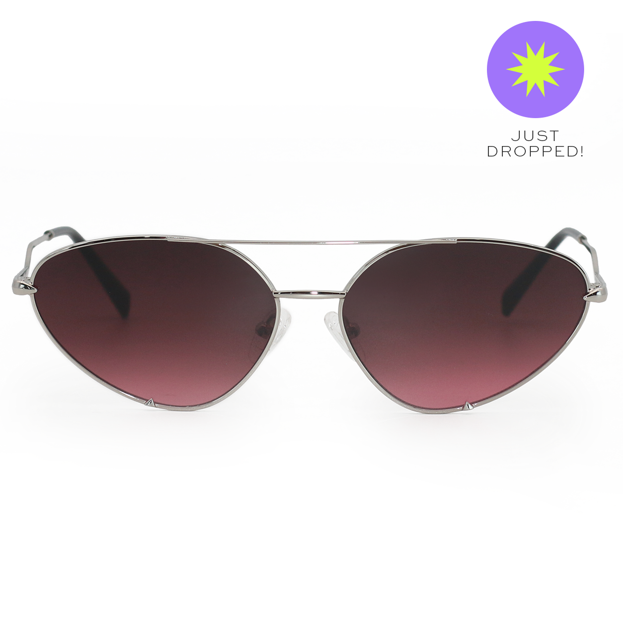 TopFoxx Lucky Star - Ruby & Silver Unisex Sunglasses Sunglasses - Tophatter Daily Deals