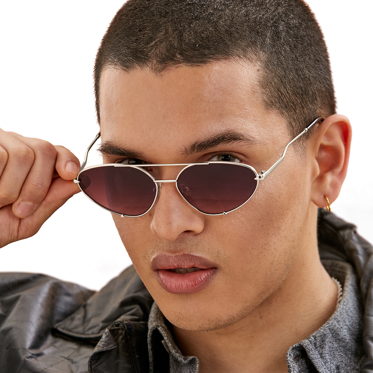 TopFoxx Lucky Star - Ruby & Silver Unisex Sunglasses Sunglasses - Tophatter Daily Deals