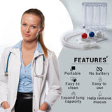 Best Lung Exercise Device - Three-ball Breathing Trainer Incentive Spirometer Lung Respiratory Exerciser Health Care - Tophatter Daily Deals