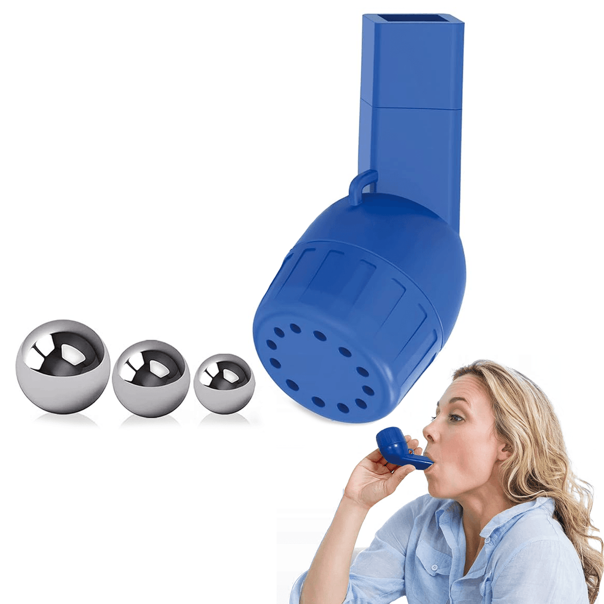 Lung Exerciser Device - Naturally Clear Mucus with The Breathing Exerciser Device Perfect Treatment Aid New Arrival - Tophatter Daily Deals