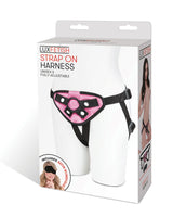 Lux Fetish Pink Velvet Strap-On Harness – Vibrating Harness > Dildos > Strap On Harnesses - Tophatter Daily Deals