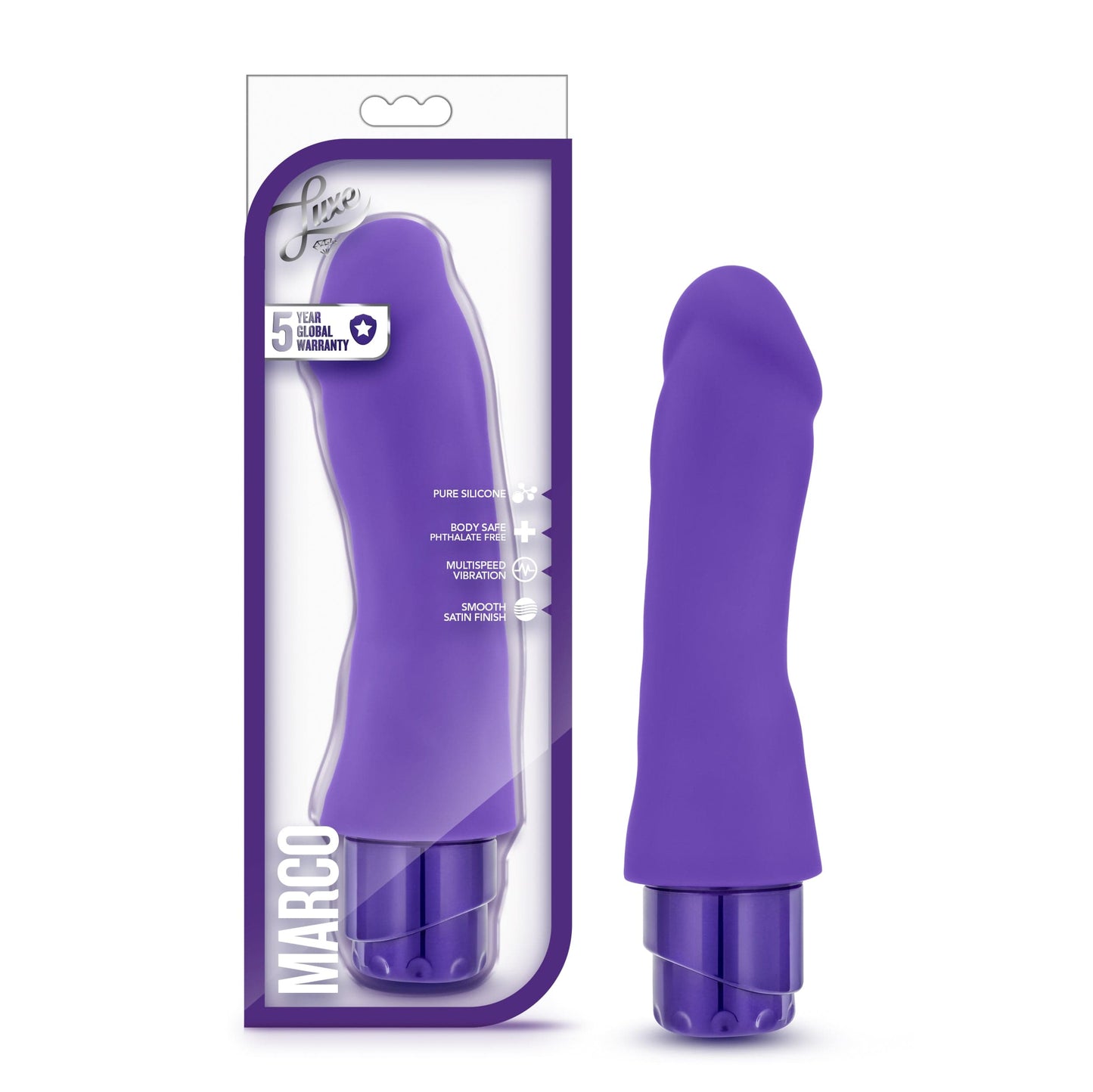 Luxe Marco Purple Vibrating Toy 7.75 Inch Length > Vibrators > Realistic Vibrators - Tophatter Daily Deals