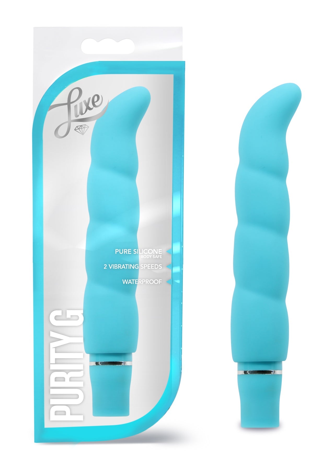 Luxe Purity G Aqua 6.25 Inch Vibrator with Vibrating Functions > Sex Toys For Ladies > G-Spot Vibrators - Tophatter Daily Deals
