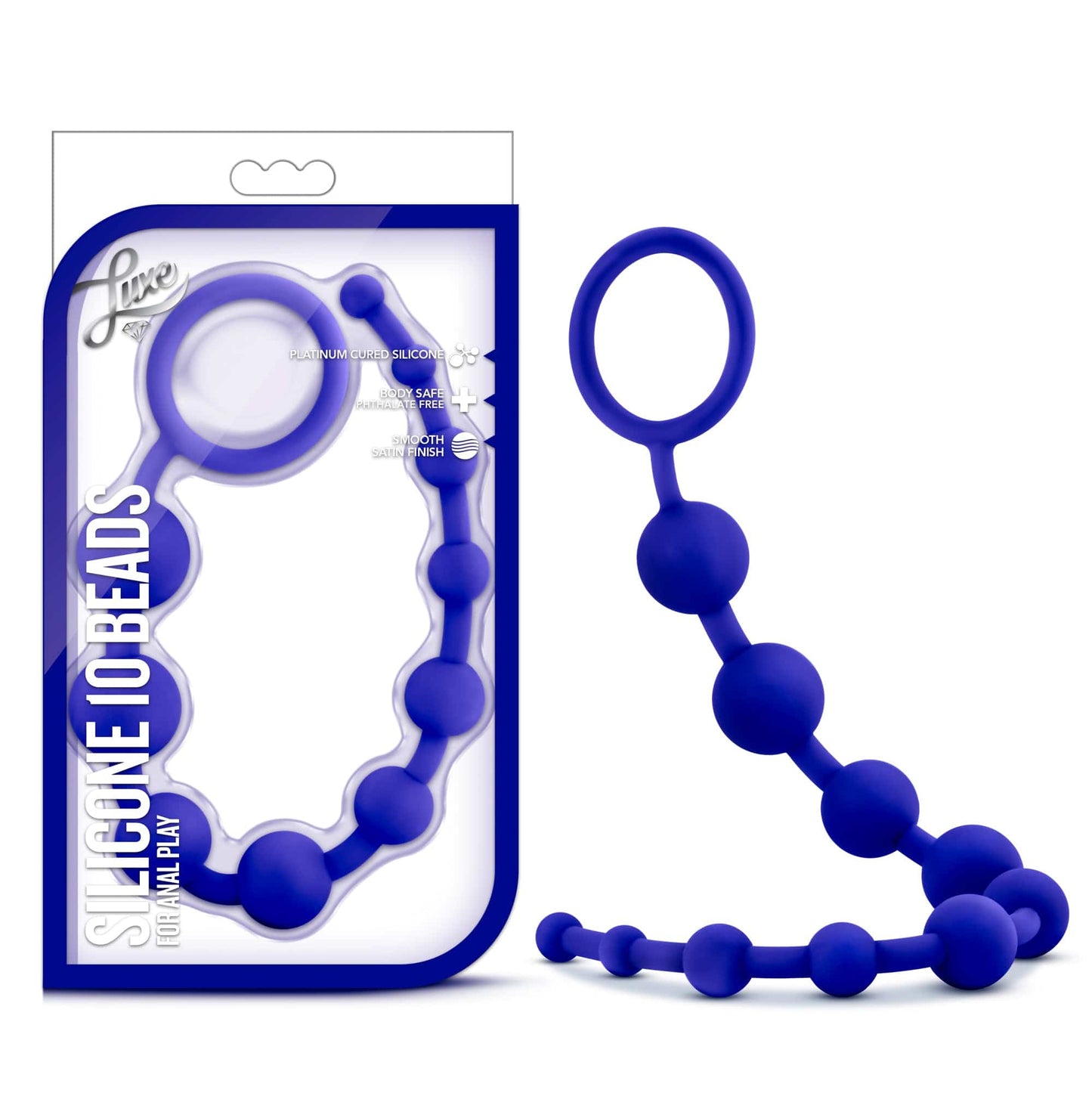 Luxe Silicone 10 Beads Indigo Anal Toy 12.5 Inch Length > Anal Range > Anal Beads - Tophatter Daily Deals