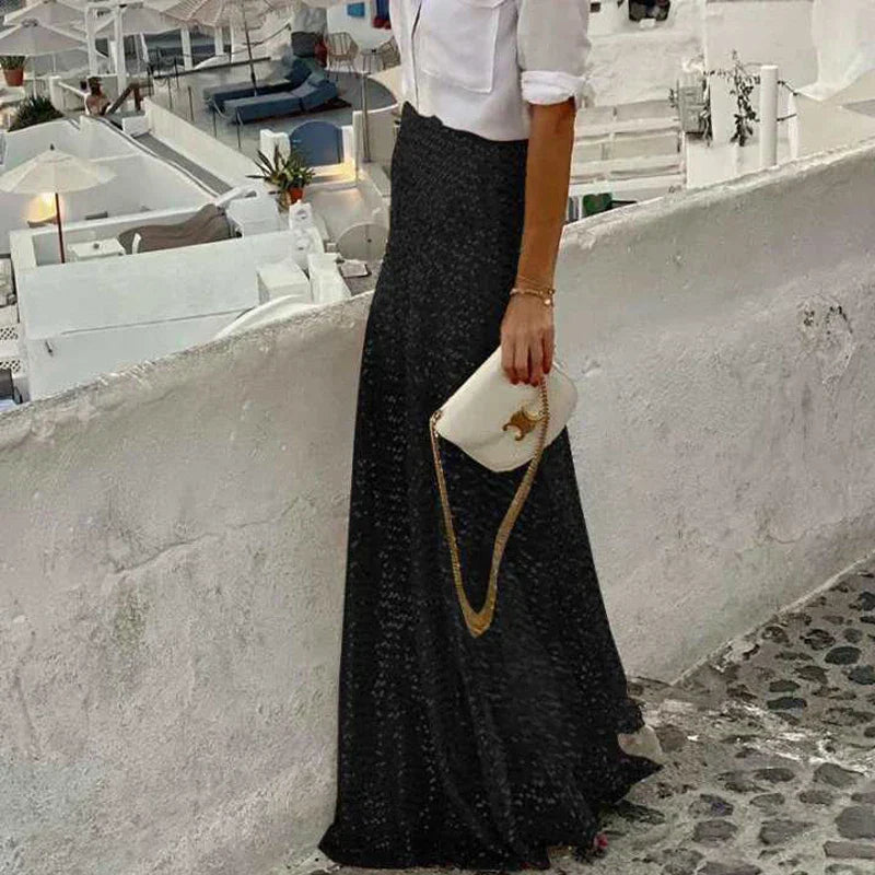 Supportive women’s sequin maxi skirt – flowy design, comfortable fabric, for special occasions Black Maxi skirts - Tophatter Daily Deals