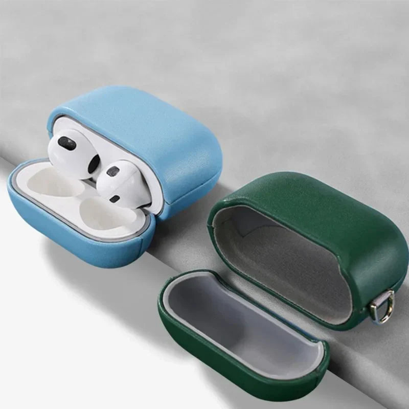 AirPods Case Genuine Leather Protective Luxury Sleeve - Tophatter Daily Deals