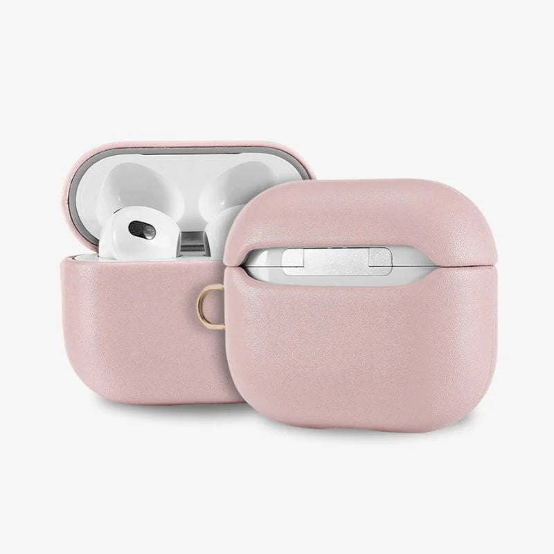 AirPods Case Genuine Leather Protective Luxury Sleeve Pink - Tophatter Daily Deals