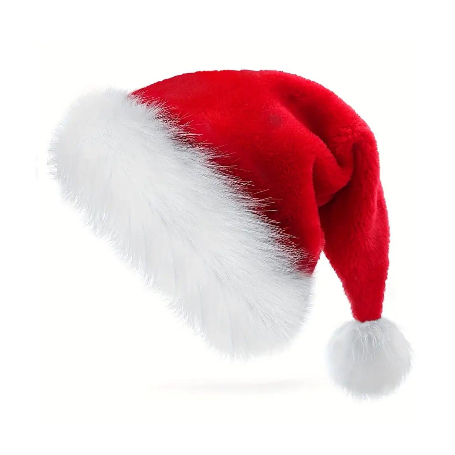 Luxury Santa Hat - Christmas Hat Holiday For Adults Unisex Velvet Comfort Party Hat Thicken Classic Fur For Xmas Gifts Christmas - Tophatter Daily Deals