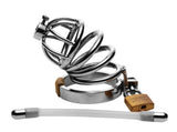 Stainless Steel Chastity Cage With Removable Silicone Urethral Plug – Penis Plug > Bondage Gear > Male Chastity - Tophatter Daily Deals