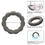 Alpha Liquid Silicone Erect Ring Stretchy Comfortable Gray Beaded Design > Cock Ring > Single - Tophatter Daily Deals