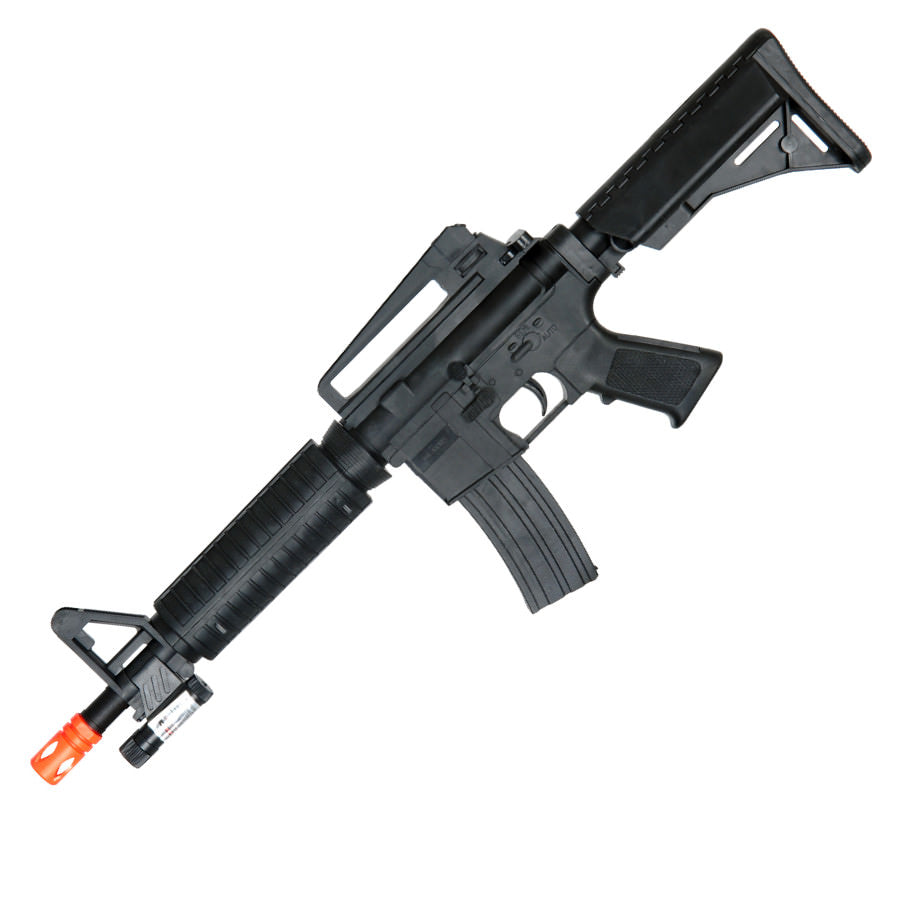 M-16C Airsoft Spring Rifle With Laser - TOPHATTER'S ARMORY DEALS Collectible Weapons - Tophatter Daily Deals