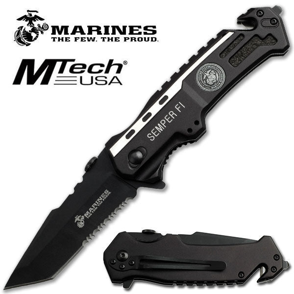 U.S. MARINES BY MTECH USA USA SPRING ASSIST KNIFE - Tophatter Daily Deals