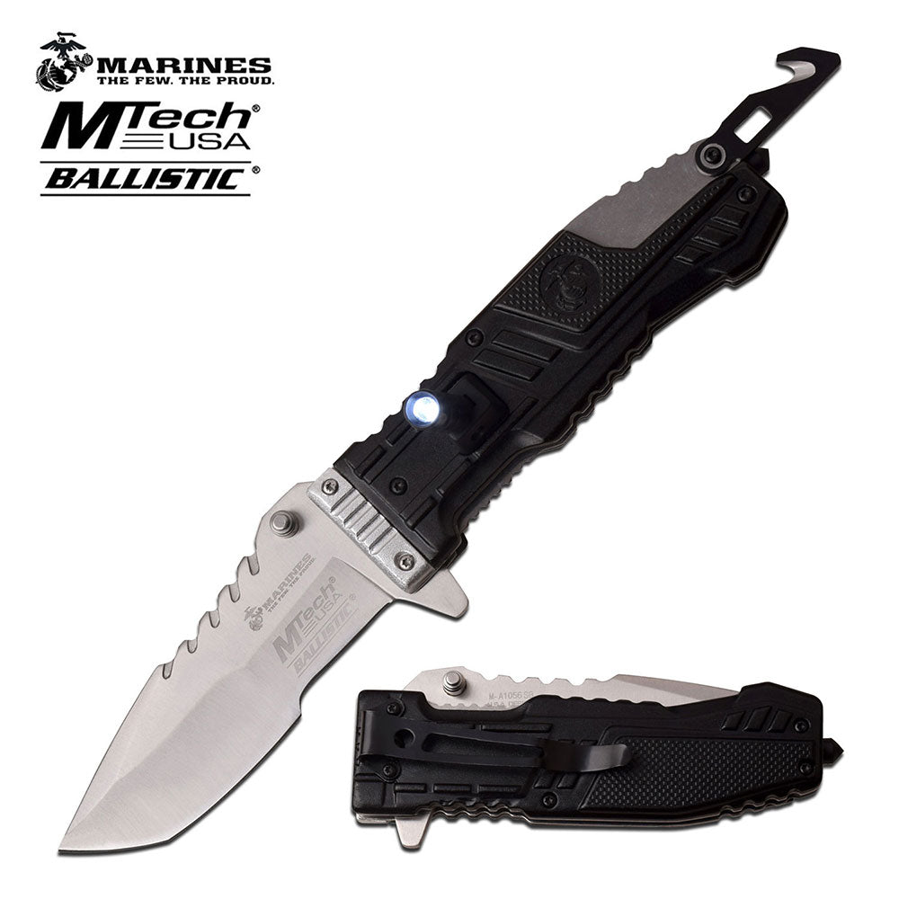 U.S. MARINES BY MTECH USA SPRING ASSISTED KNIFE - Tophatter Daily Deals