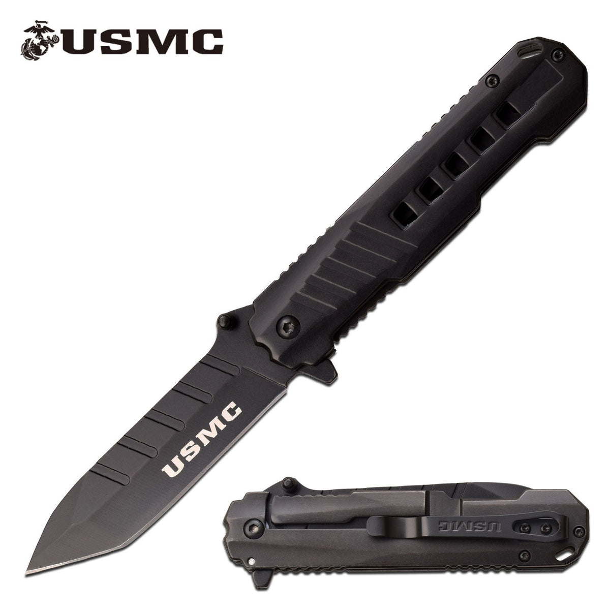 USMC SPRING ASSISTED KNIFE - Tophatter Daily Deals