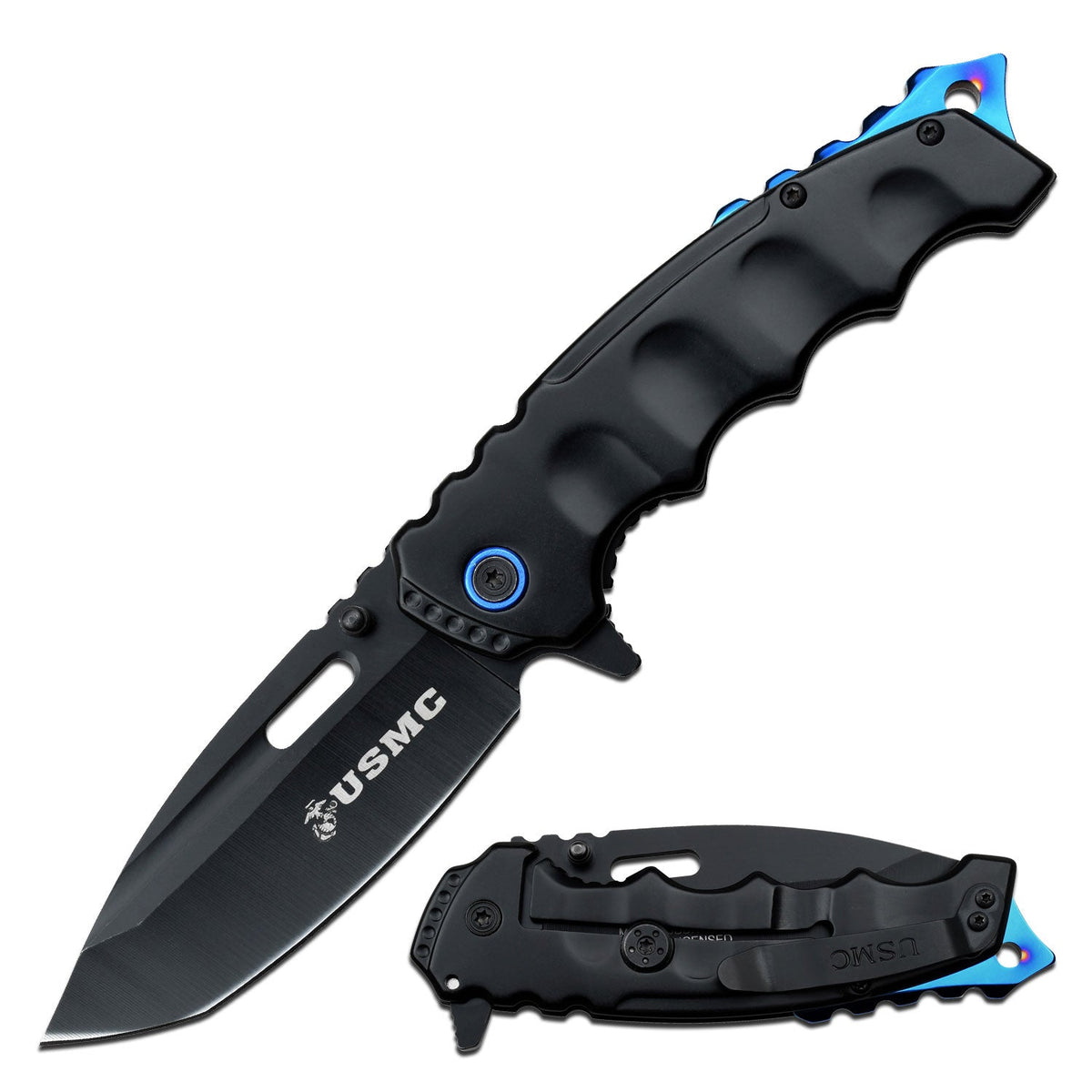 USMC - SPRING ASSISTED KNIFE - Tophatter Daily Deals