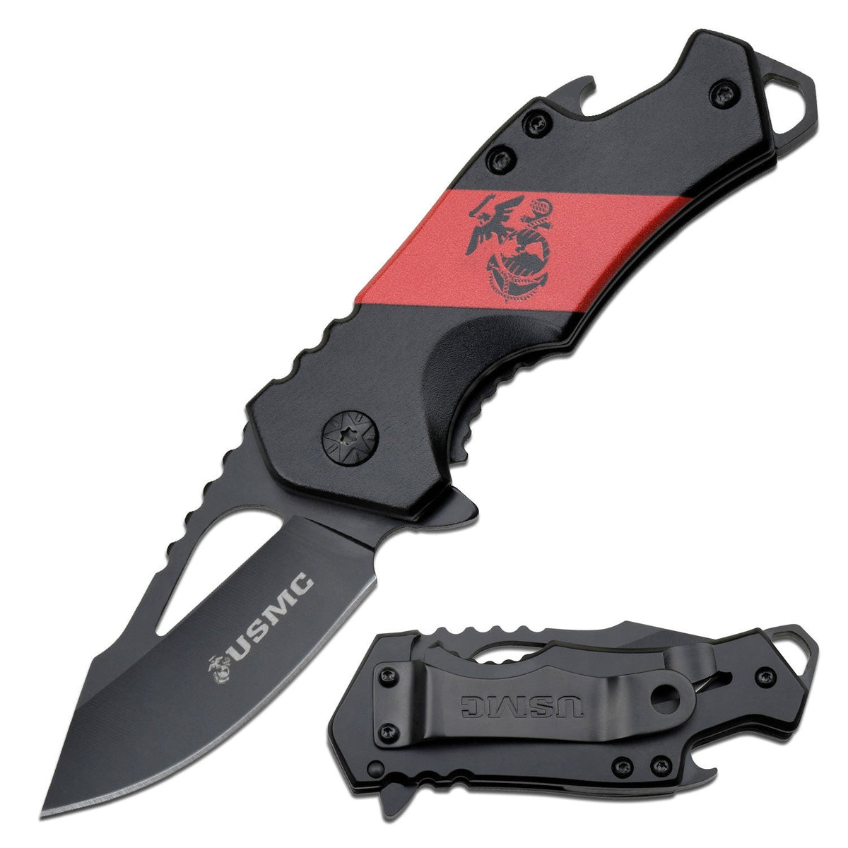 USMC SPRING ASSISTED KNIFE - Tophatter Daily Deals