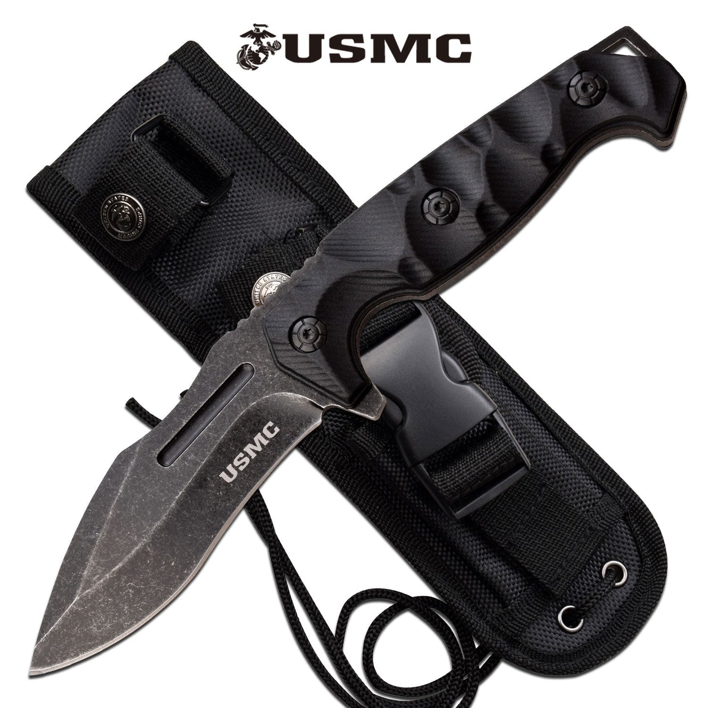 USMC FIXED BLADE KNIFE - Tophatter Daily Deals