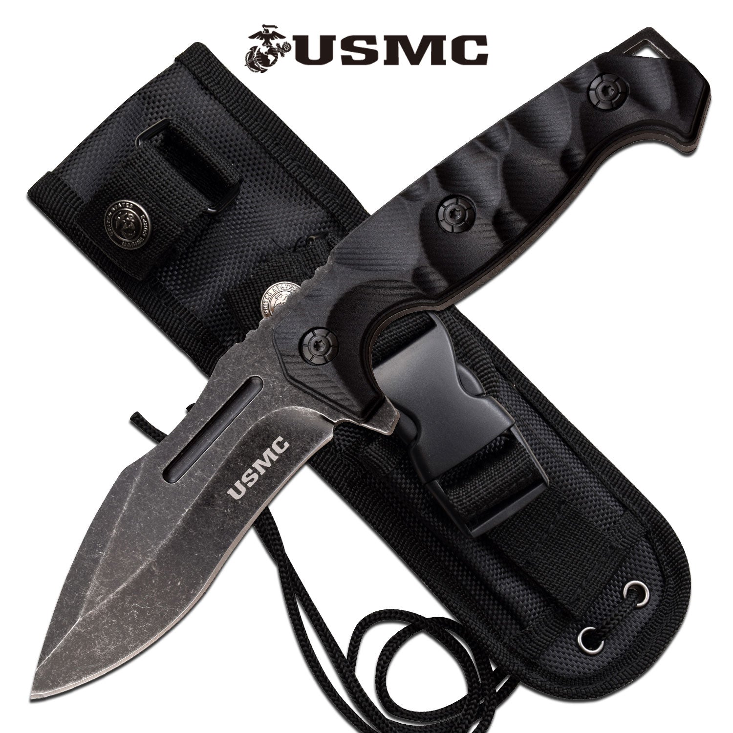 USMC FIXED BLADE KNIFE - Tophatter Daily Deals