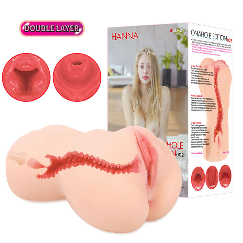 Kokos Hanna Onahole – Dual Layer Vagina Stroker > Sex Toys For Men > Masturbators > Manual - Tophatter Daily Deals