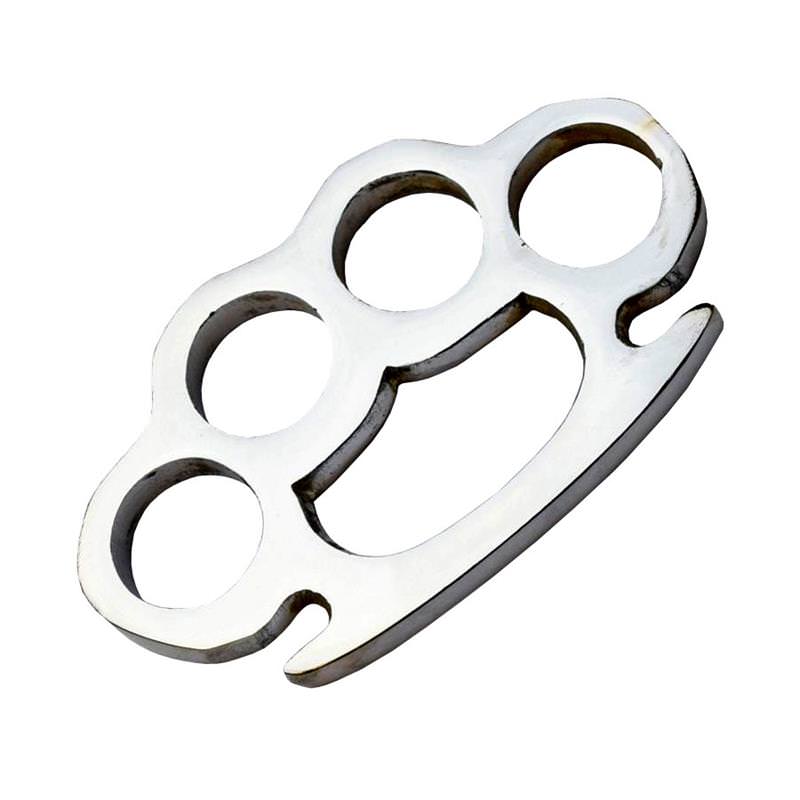 Heavy Duty Silver Knuckle Paperweight - Tophatter's Army Products & Self Defense Collectible Weapons - Tophatter Daily Deals