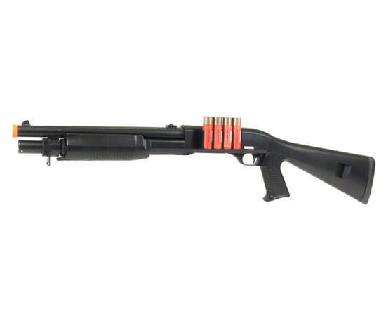 400 FPS AGM Airsoft M500 M183A2 Tactical Shell Fed Airsoft Shotgun Collectible Weapons - Tophatter Daily Deals