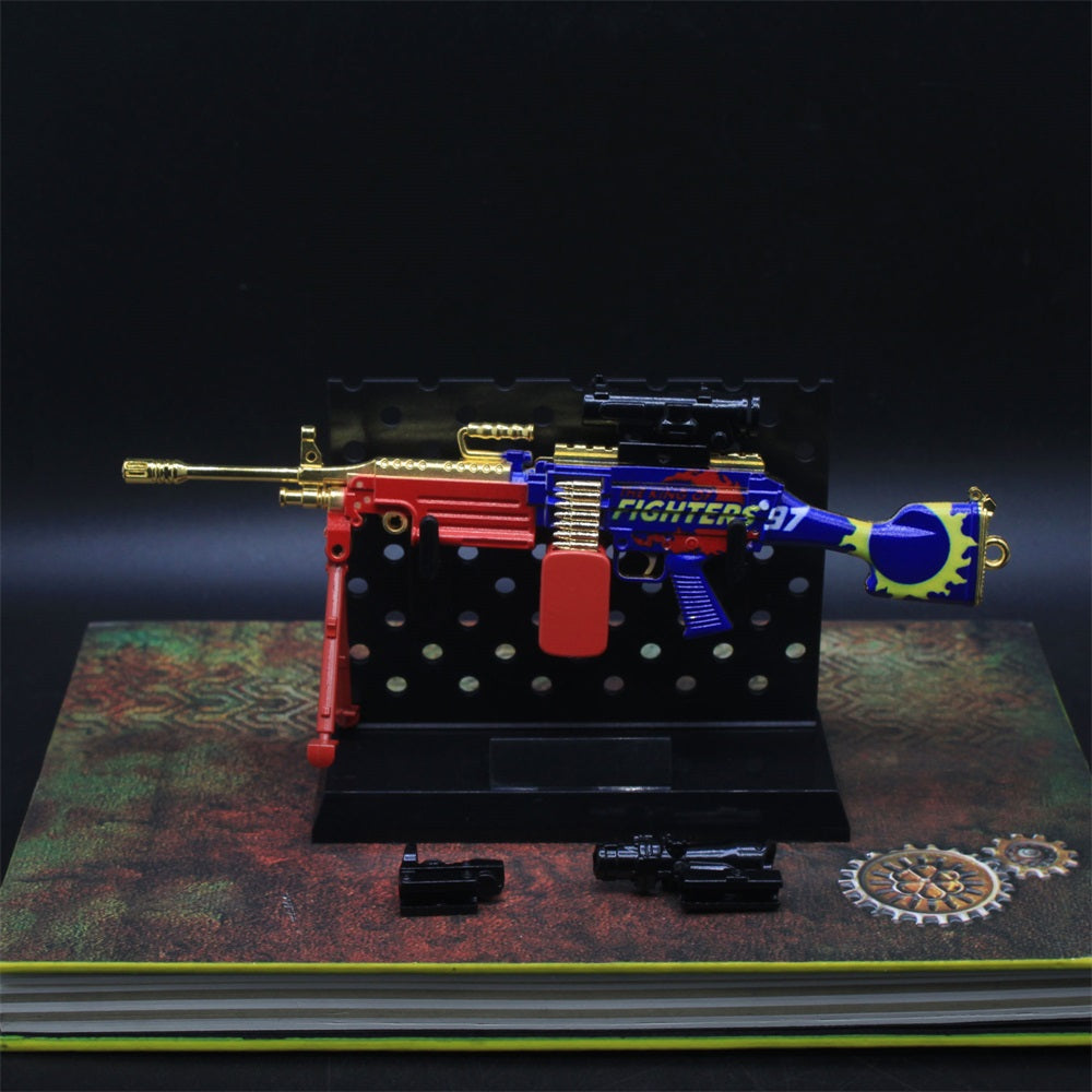 M249 MG Miniature Fighter Skin M249 Machine Gun 16.5CM/6.5" With Plastic Stand - Tophatter Daily Deals