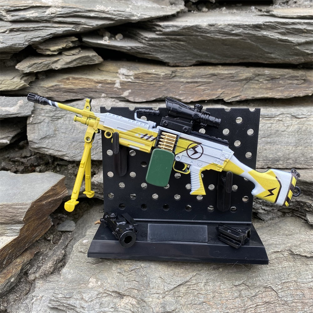 M249 Metal Industry Style Skin Miniature Gun 16.5CM/6.5" M249 B With Stand - Tophatter Daily Deals