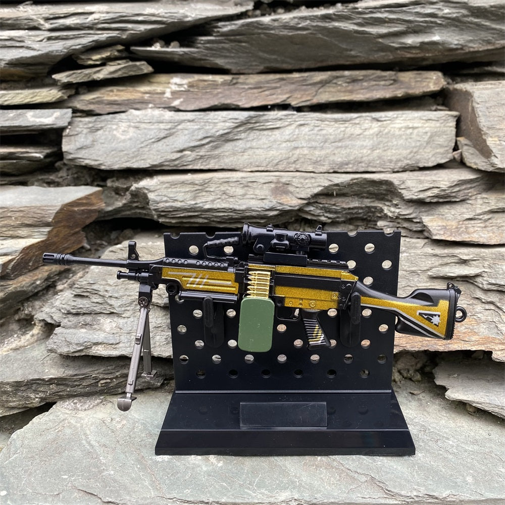 M249 Metal Industry Style Skin Miniature Gun 16.5CM/6.5" With A Stand - Tophatter Daily Deals
