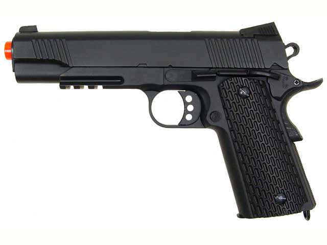 Double Eagle M291 Full Metal 1911 Tactical Rail Metal Spring Pistol Airsoft Gun - Tophatter's Guns'N'Weapons Store - FREE SHIPPING Collectible Weapons - Tophatter Daily Deals