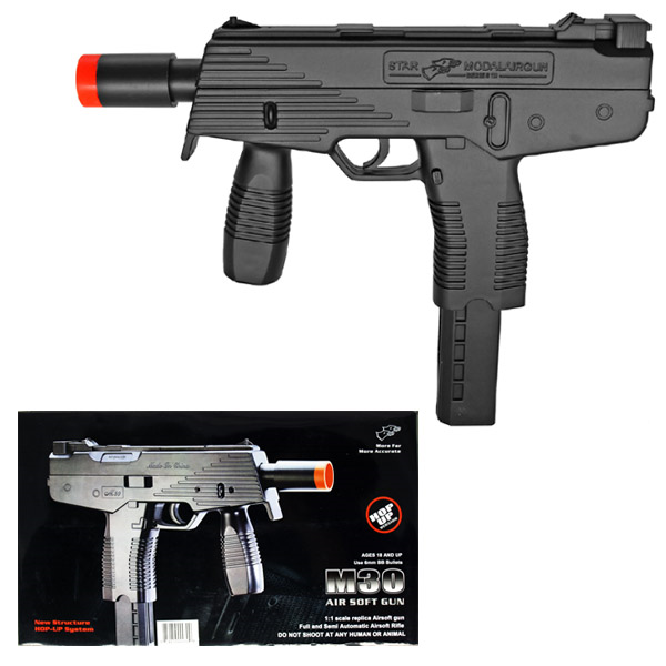 Double Eagle M30 Spring Airsoft UZI MP9 Hand Gun SMG Airsoft-SpringPistol - Tophatter Daily Deals