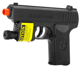 UK ARMS 6.5" Black Plastic Airsoft Pistol Hand Gun Laser 160FPS - Tophatter Daily Deals