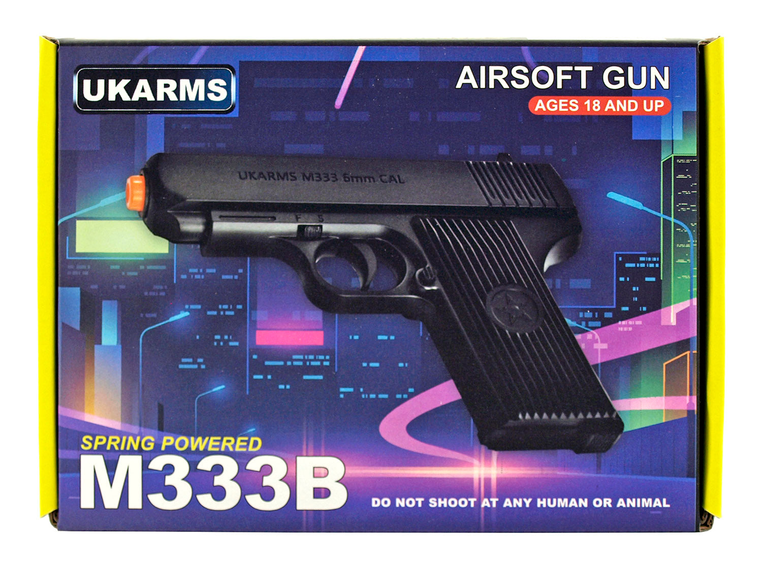 UKArms Spring Powered Airsoft Gun - Black - Tophatter Daily Deals