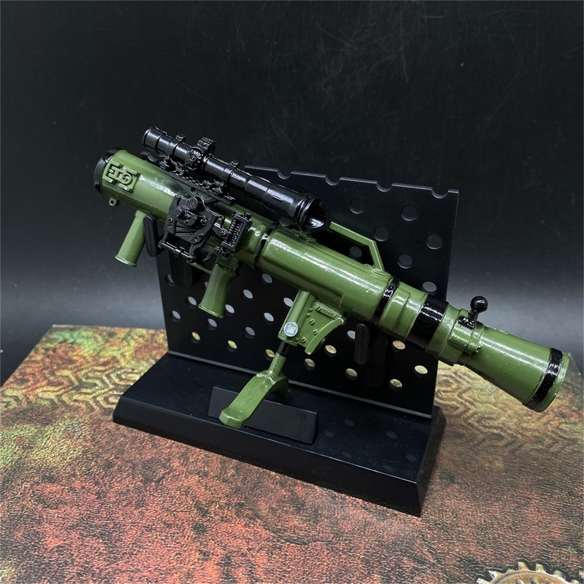 Miniature Metal Barrett Heavy Sniper Rifle 17.5CM/6.8" Wih Plastic Stand - Tophatter Daily Deals
