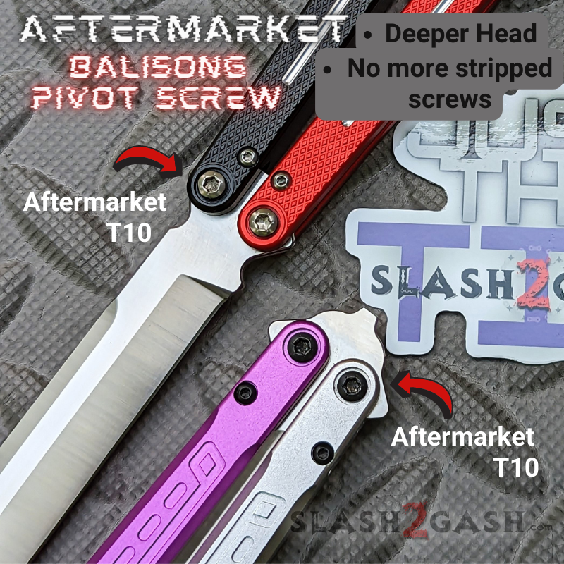 Balisong Pivot Screw (A2) Stainless Steel w/ DEEPER HEAD - M3 x 5mm T10 Knife-Accessory - Tophatter Daily Deals