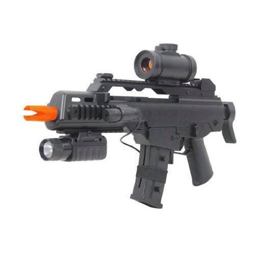 Spring M48P Airsoft Rifle FPS-250 Flashlight, Laser, Electronic Sight - TOPHATTER'S ARMORY DEALS Collectible Weapons - Tophatter Daily Deals
