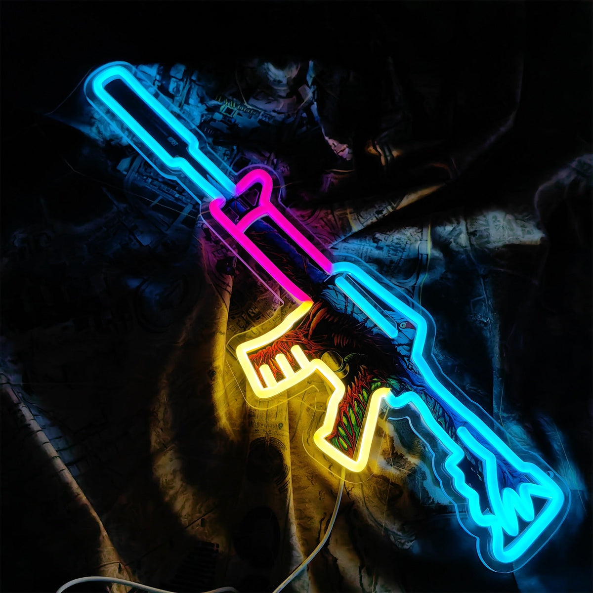 Customized CSGO Rare Skin M4A1-S Neon Light Wall Decor - Tophatter Daily Deals
