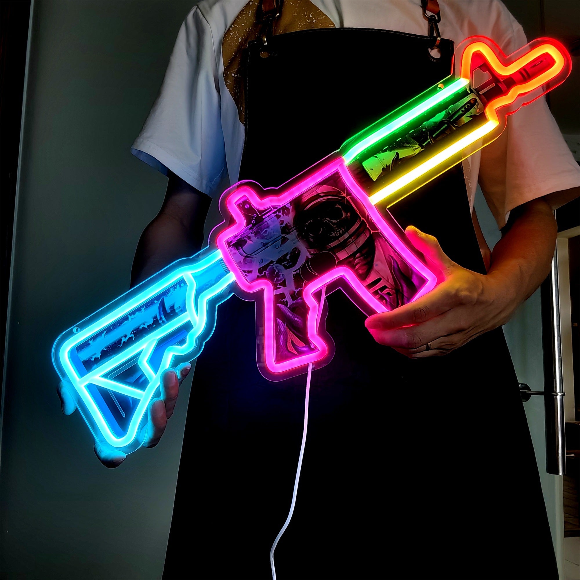 Customized CSGO M4A4 Neon Light Game Room Wall Decor - Tophatter Daily Deals
