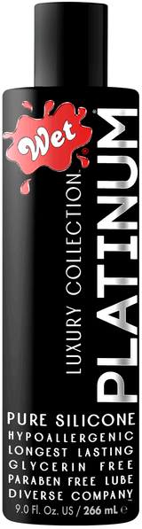 Wet Platinum Silicone Lubricant 9.0 Fl Oz 266ml Luxury Black Bottle > Lube > Silicone - Tophatter Daily Deals