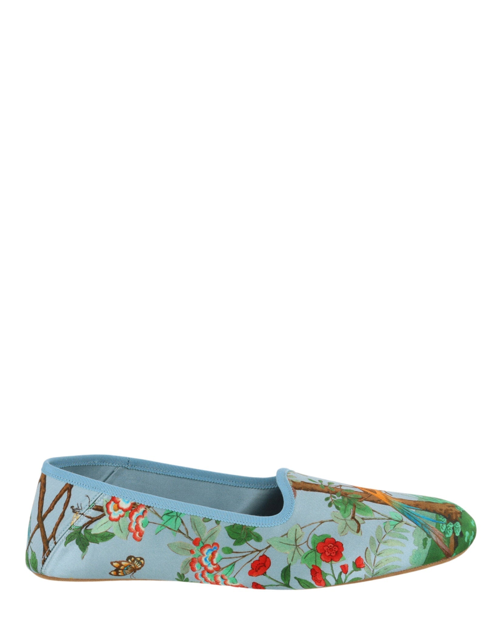 Gucci Satin Voyage Tian Printed Slippers Footwear - Tophatter Daily Deals
