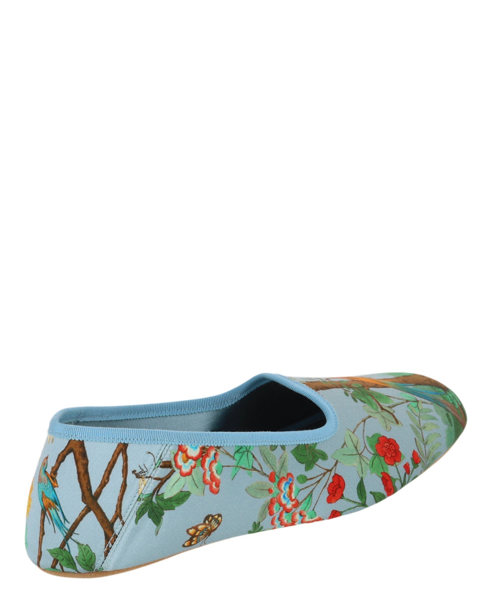 Gucci Satin Voyage Tian Printed Slippers Footwear - Tophatter Daily Deals