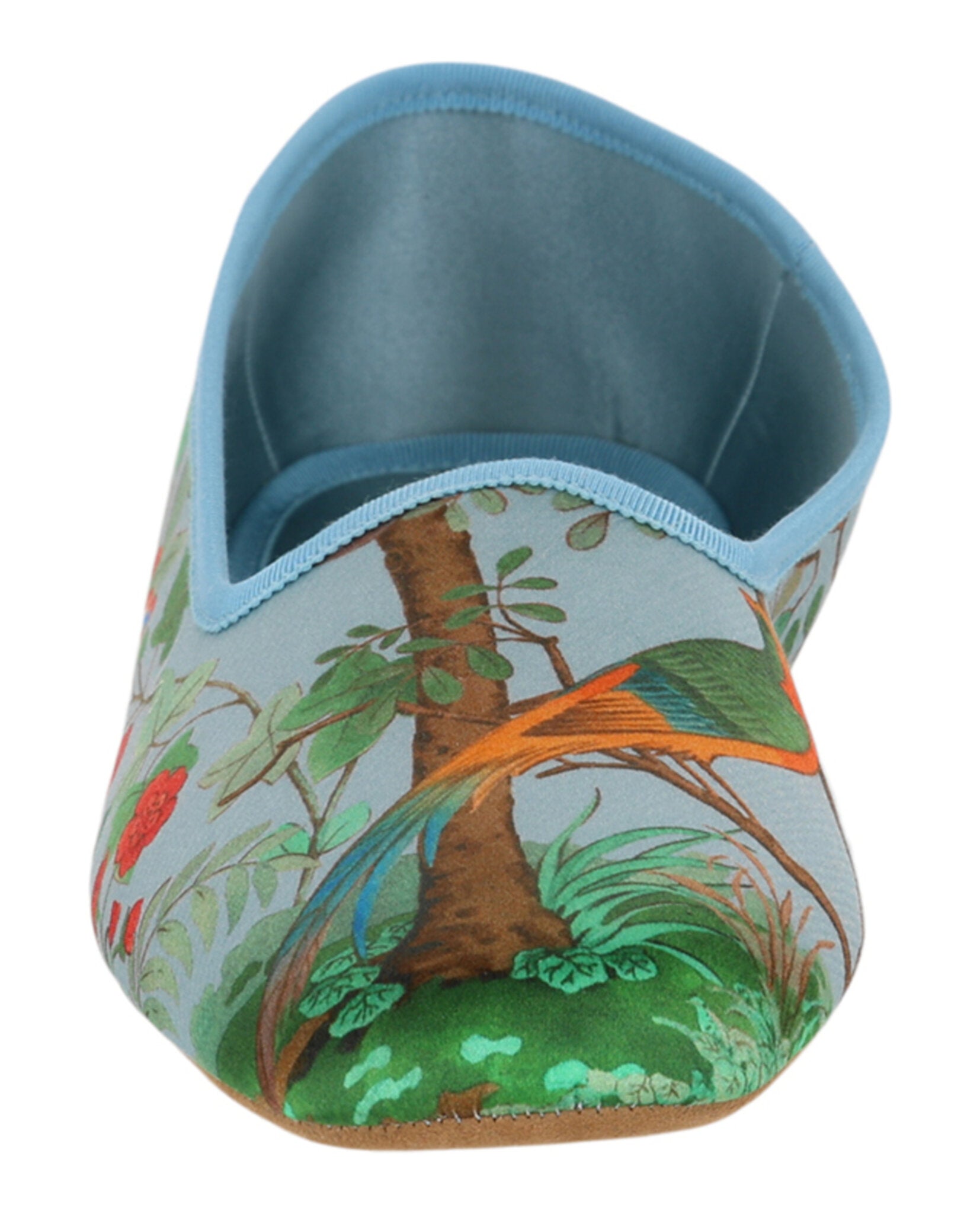 Gucci Satin Voyage Tian Printed Slippers Footwear - Tophatter Daily Deals