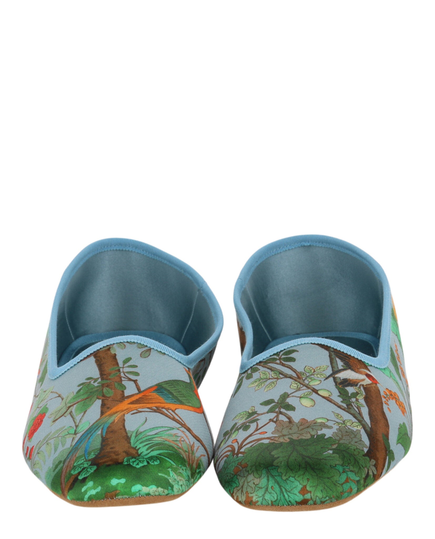 Gucci Satin Voyage Tian Printed Slippers Footwear - Tophatter Daily Deals