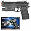 UKARMS M9 Baretta Black Plastic Airsoft Pistol w/ Laser M757R Airsoft-SpringPistol - Tophatter Daily Deals